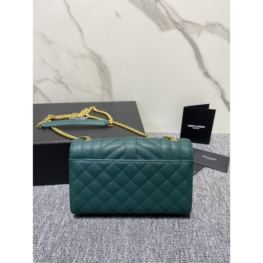 Ysl envelope in grained leather 21x13x6cm Bags