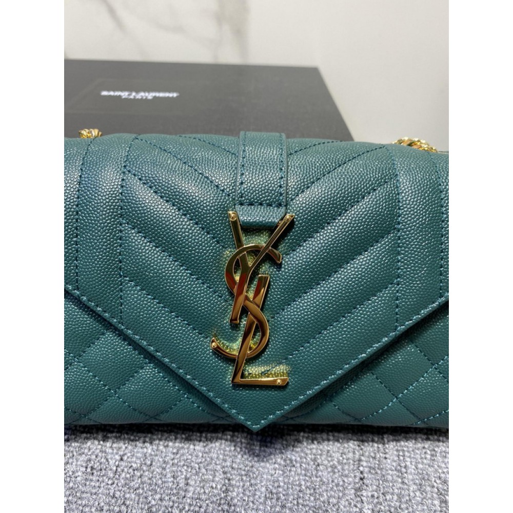 Ysl envelope in grained leather 21x13x6cm Bags