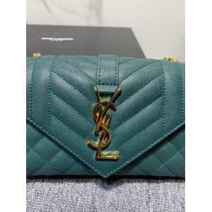 Ysl envelope in grained leather 21x13x6cm Bags