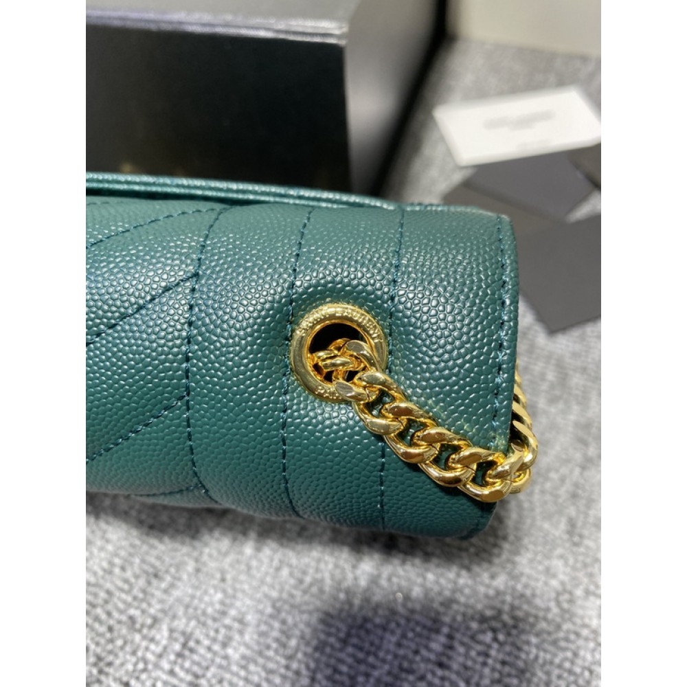 Ysl envelope in grained leather 21x13x6cm Bags