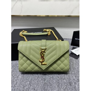 Ysl envelope in grained leather 21x13x6cm Bags