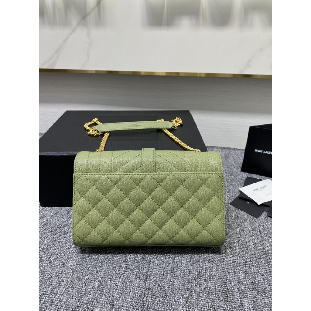 Ysl envelope in grained leather 21x13x6cm Bags