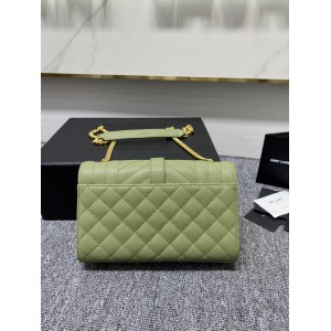 Ysl envelope in grained leather 21x13x6cm Bags