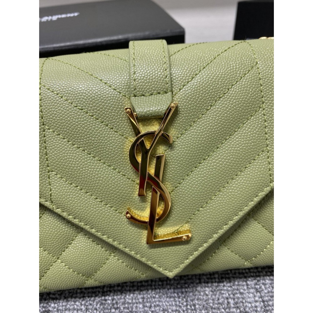 Ysl envelope in grained leather 21x13x6cm Bags
