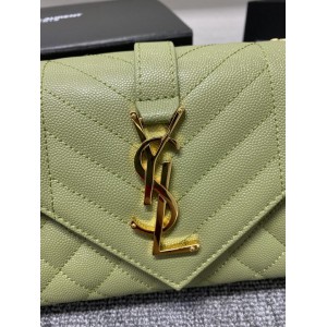 Ysl envelope in grained leather 21x13x6cm Bags