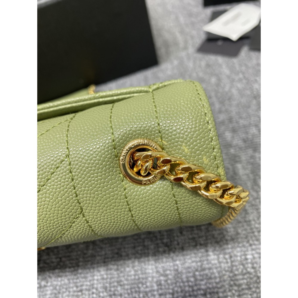 Ysl envelope in grained leather 21x13x6cm Bags