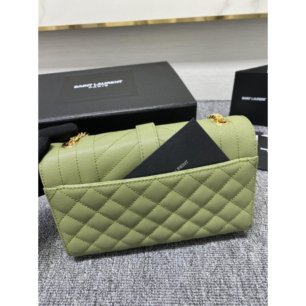 Ysl envelope in grained leather 21x13x6cm Bags