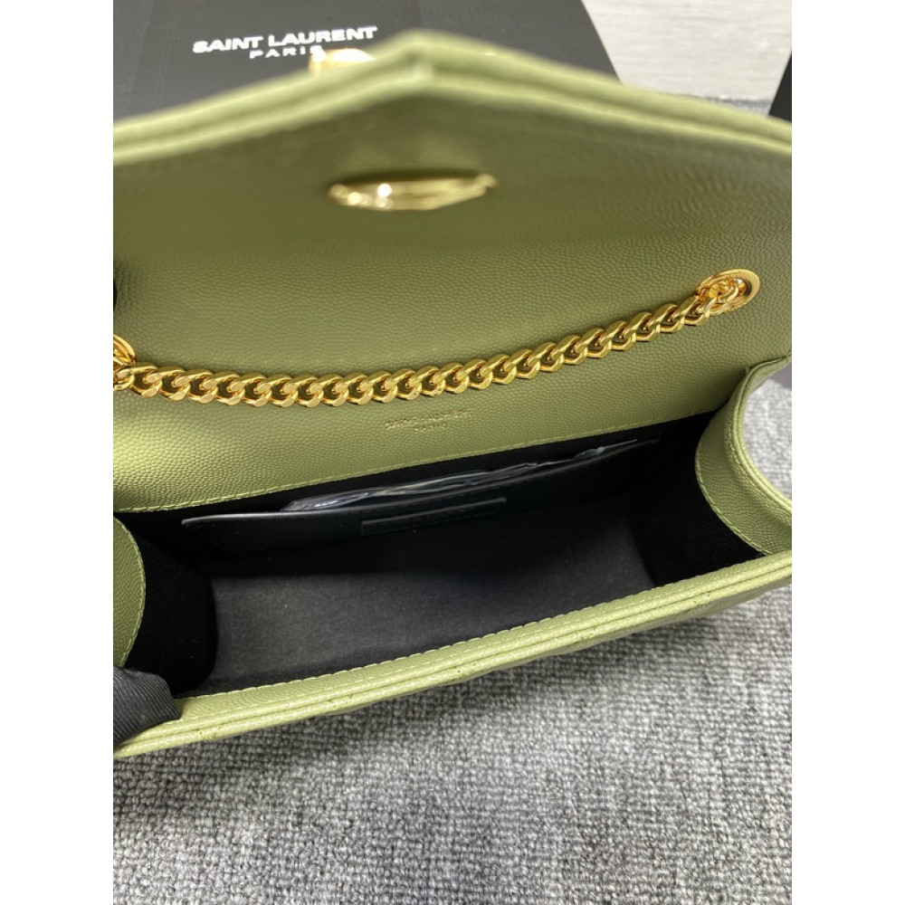 Ysl envelope in grained leather 21x13x6cm Bags