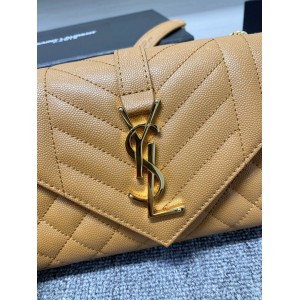 Ysl envelope in grained leather 21x13x6cm Bags