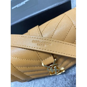 Ysl envelope in grained leather 21x13x6cm Bags