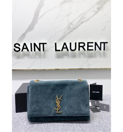 Ysl kate medium size reversible suede leather 22x16x12cm
