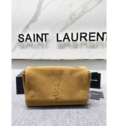 Ysl kate medium size reversible suede leather 22x16x12cm