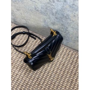 Ysl COLLEGE mini chain bag in shiny crackled leather 20 x 13 x 3 CM Bags