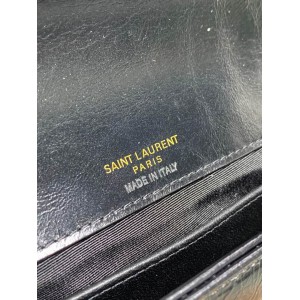 Ysl COLLEGE mini chain bag in shiny crackled leather 20 x 13 x 3 CM Bags