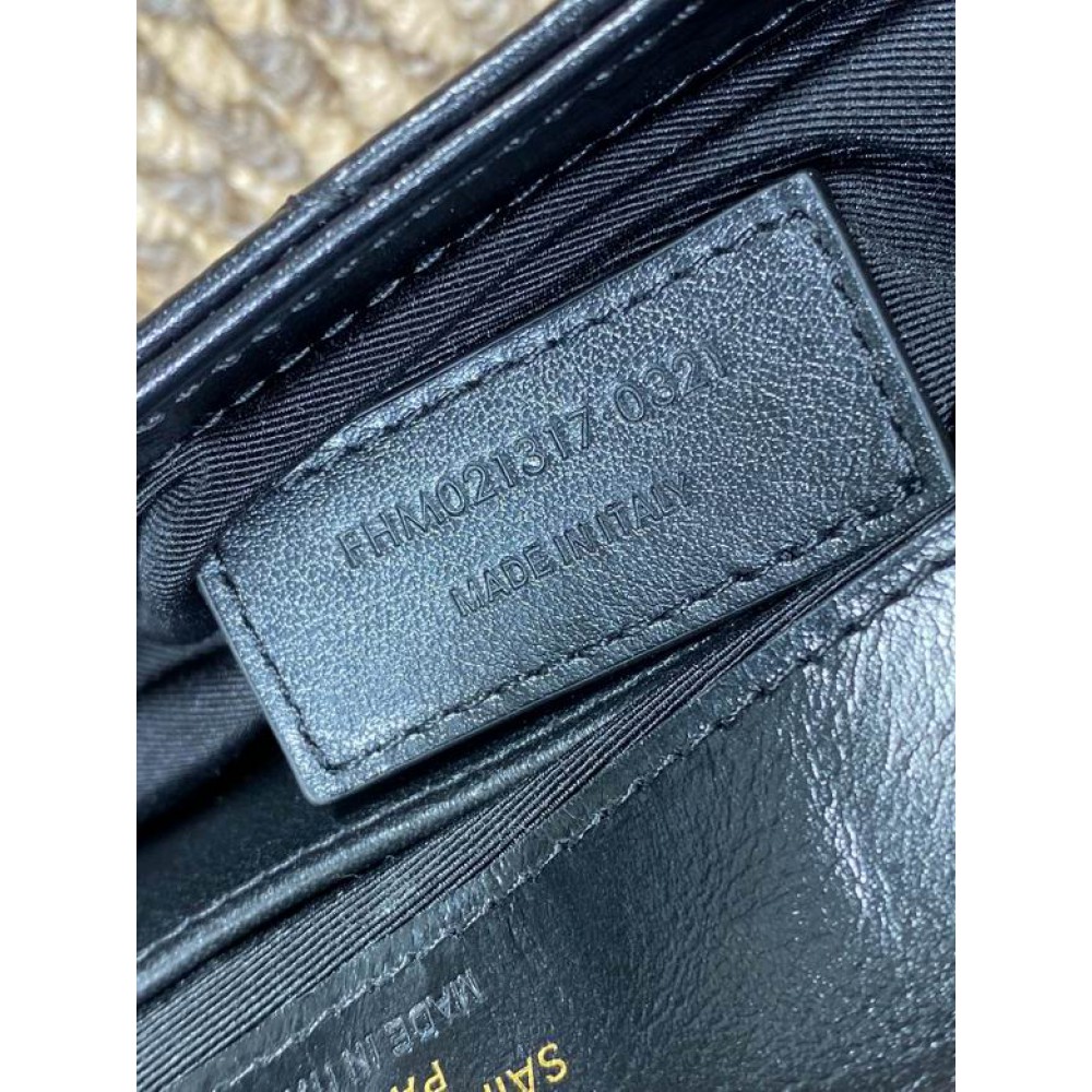 Ysl COLLEGE mini chain bag in shiny crackled leather 20 x 13 x 3 CM Bags