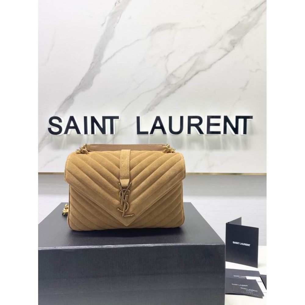 Ysl college in suede leather 24x17cm Bags