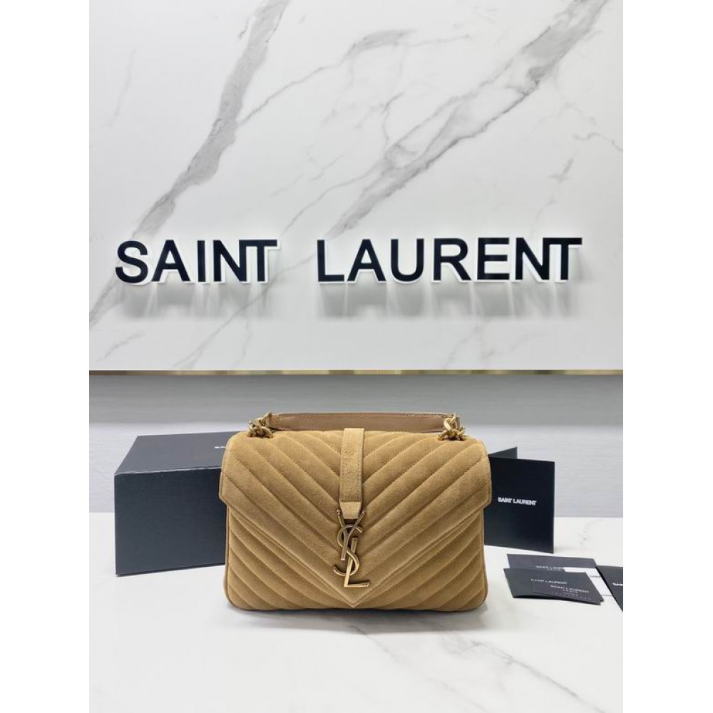 Ysl college in suede leather 24x17cm Bags