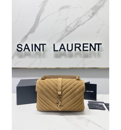 Ysl college in suede leather 24x17cm