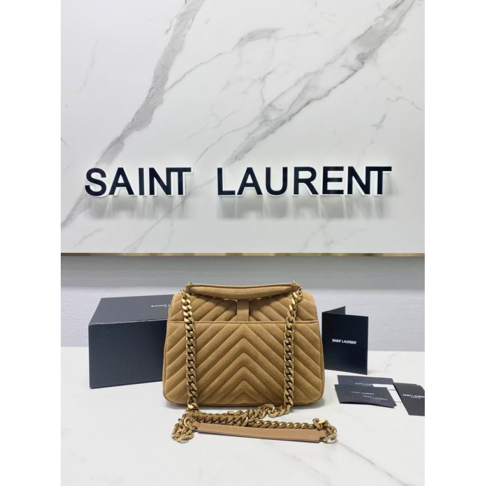 Ysl college in suede leather 24x17cm Bags