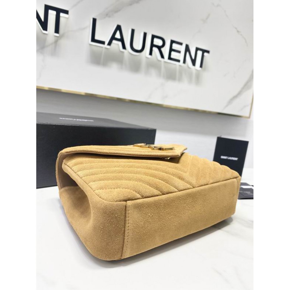 Ysl college in suede leather 24x17cm Bags