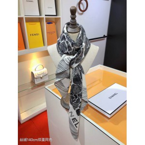 Chanel scarf 140x140 cm 70% silk 30% cashmere 