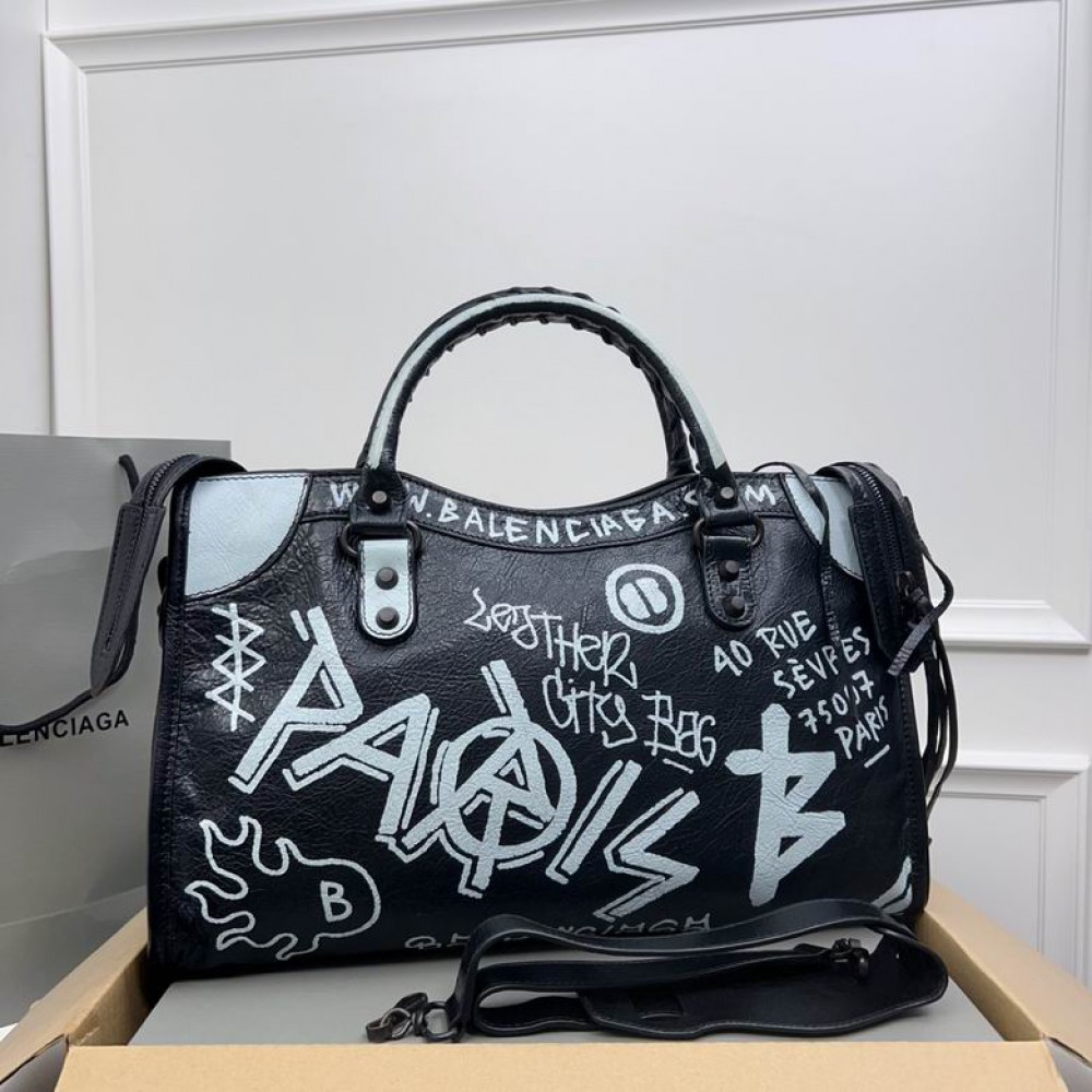 Balenciaga Graffiti Bag city 38x25x14cm Bags
