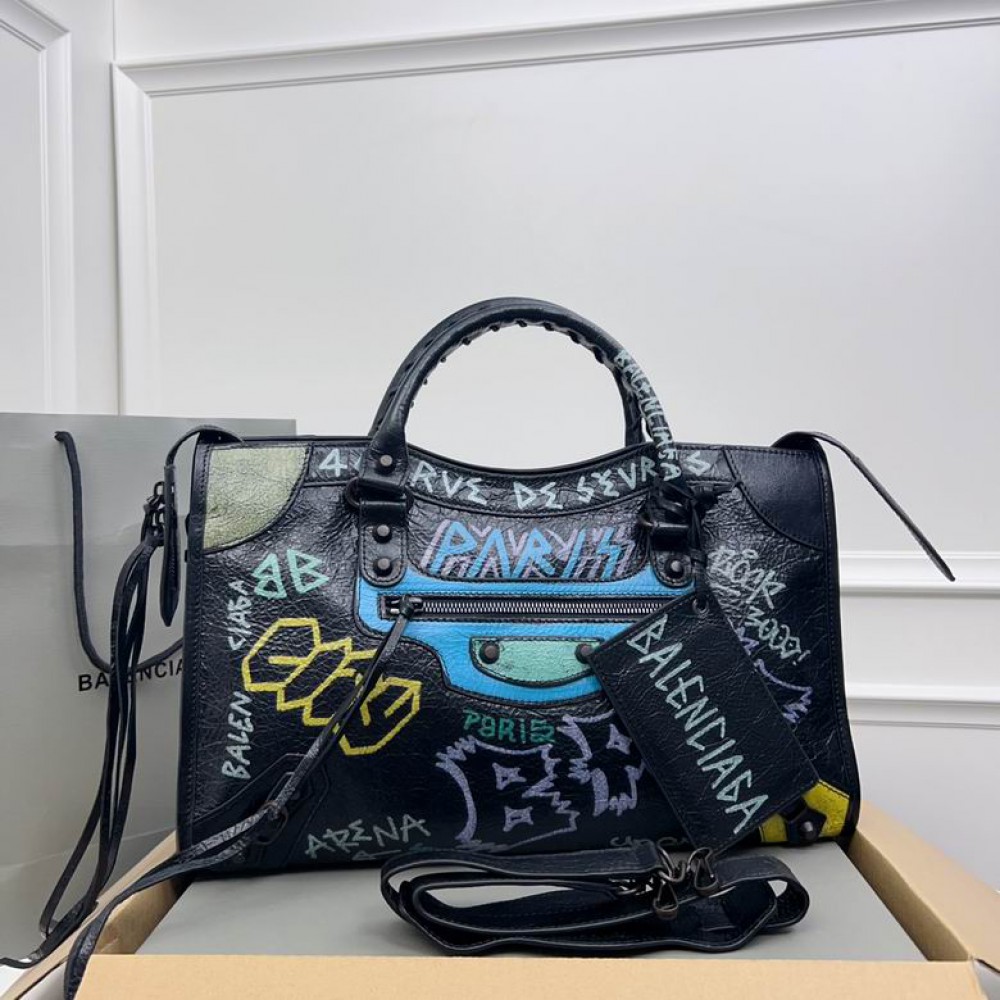Balenciaga Graffiti Bag city 38x25x14cm Bags