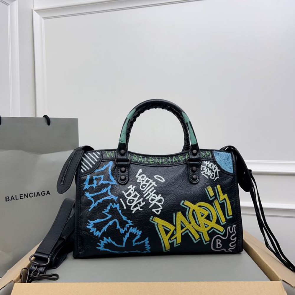 Balenciaga Graffiti Bag city 30x20x11cm Bags