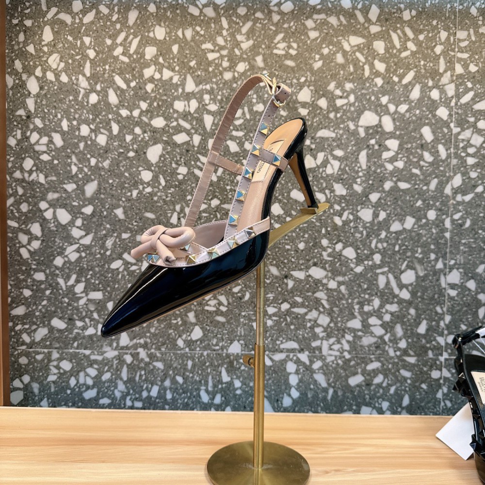 Valentino Garavani Rockstud leather slingback pumps 7cm 35-41 Shoes
