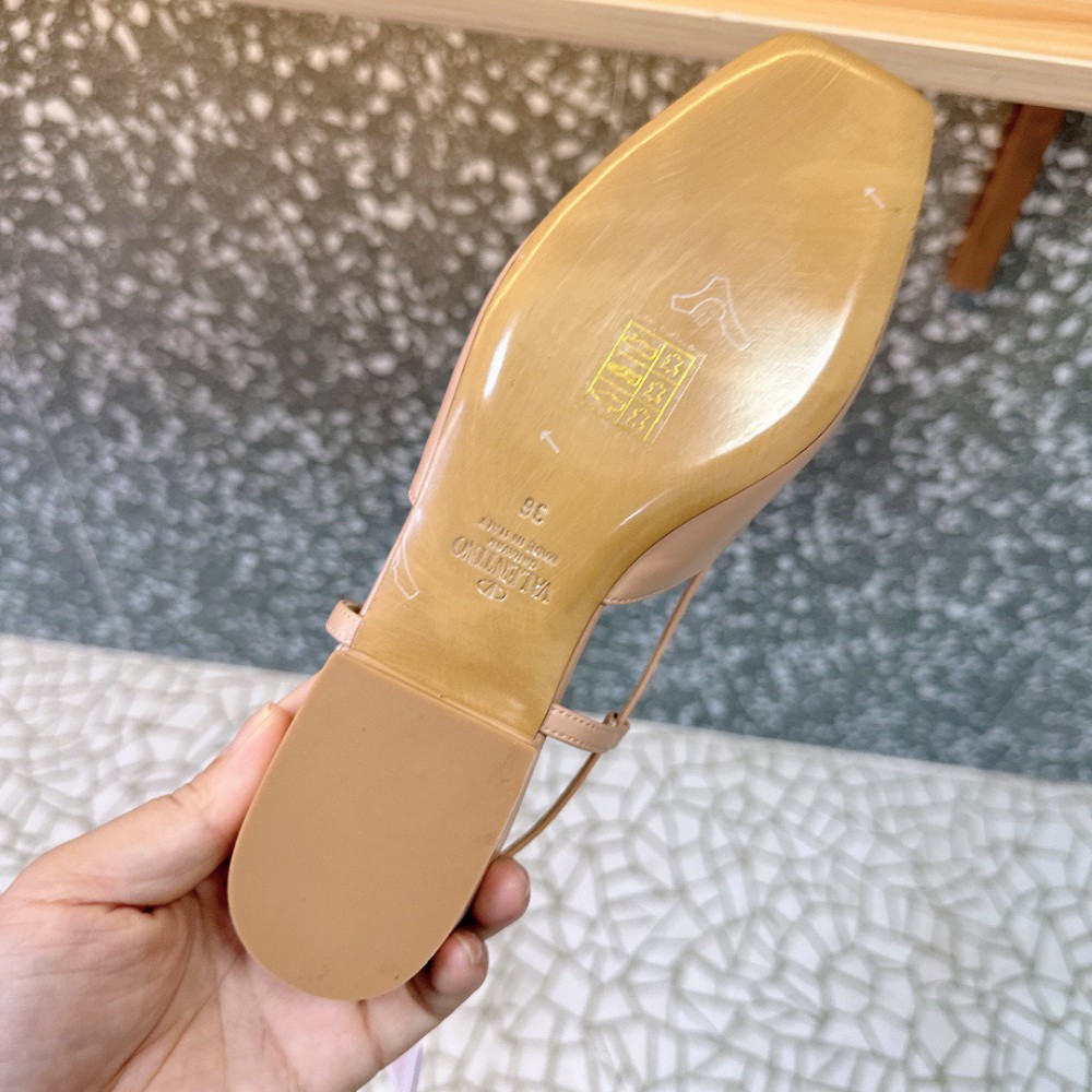 Valentino Garavani VLogo leather slingback flats 35-42 Shoes