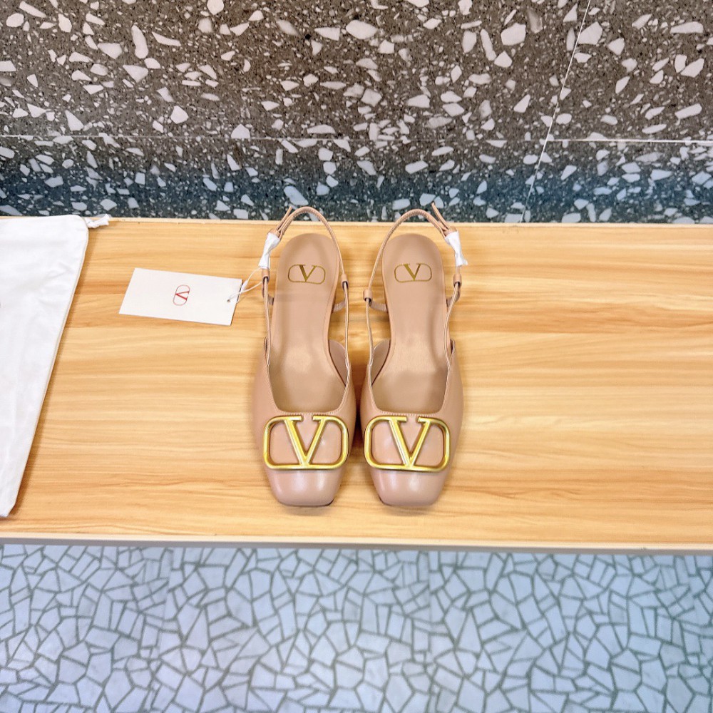 Valentino Garavani VLogo leather slingback flats 35-42 Shoes