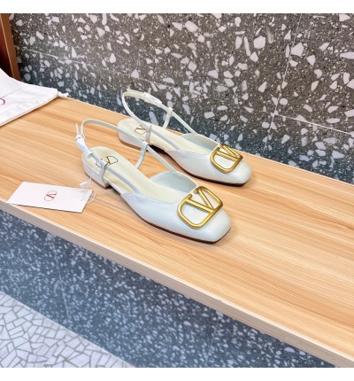 Valentino Garavani VLogo leather slingback flats 35-42