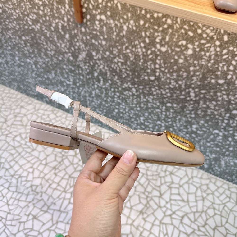 Valentino Garavani VLogo leather slingback flats 35-42 Shoes