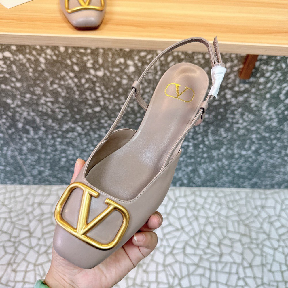 Valentino Garavani VLogo leather slingback flats 35-42 Shoes