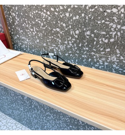 Valentino Garavani VLogo leather slingback flats 35-42