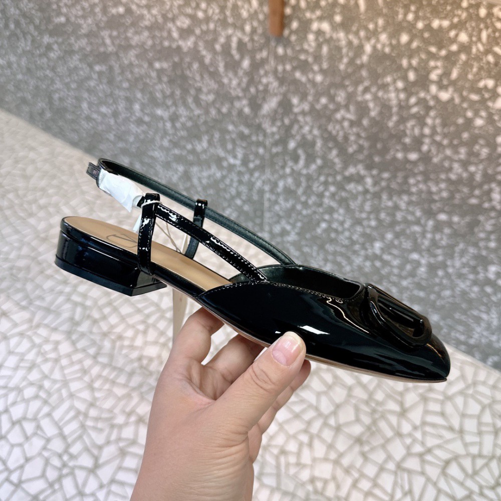 Valentino Garavani VLogo leather slingback flats 35-42 Shoes