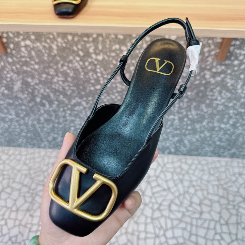 Valentino Garavani VLogo leather slingback flats 35-42 Shoes