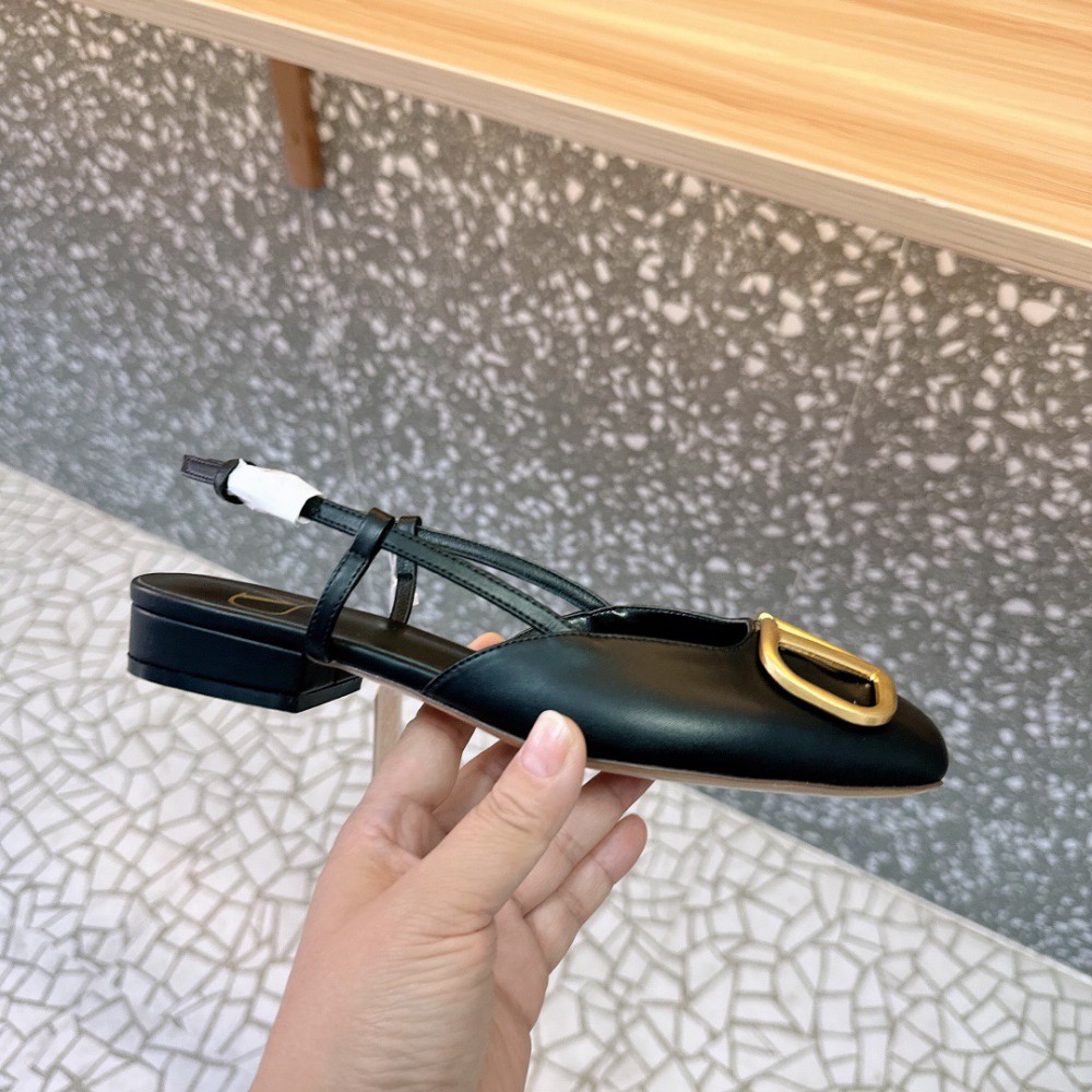 Valentino Garavani VLogo leather slingback flats 35-42 Shoes