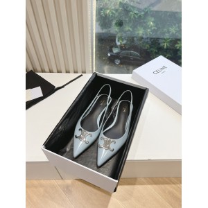 CELINE ALMA TRIOMPHE FLAT SLINGBACK in PATENT CALFSKIN 35-41 Shoes