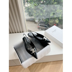 CELINE ALMA TRIOMPHE FLAT SLINGBACK in PATENT CALFSKIN 35-41 Shoes
