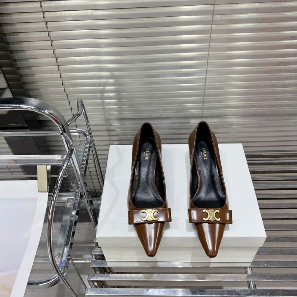 CELINE TRIOMPHE 5cm SLINGBACK in PATENT CALFSKIN 35-41 Shoes