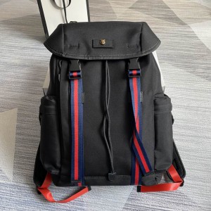 GUCCI Techno Fabric Backpack Bag Black 429037 32x45x14cm Bags