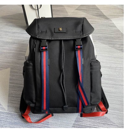 GUCCI Techno Fabric Backpack Bag Black 429037 32x45x14cm