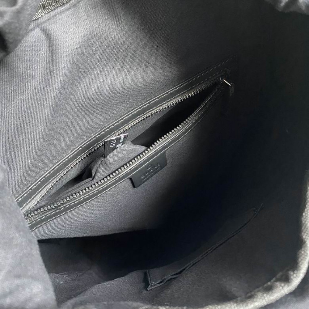 GUCCI Techno Fabric Backpack Bag Black 429037 32x45x14cm Bags