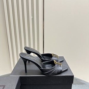 Ysl BABYLONE mules in smooth leather 9cm 35-41 Shoes