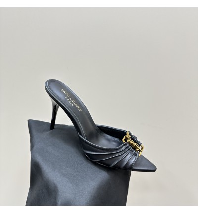 Ysl BABYLONE mules in smooth leather 9cm 35-41