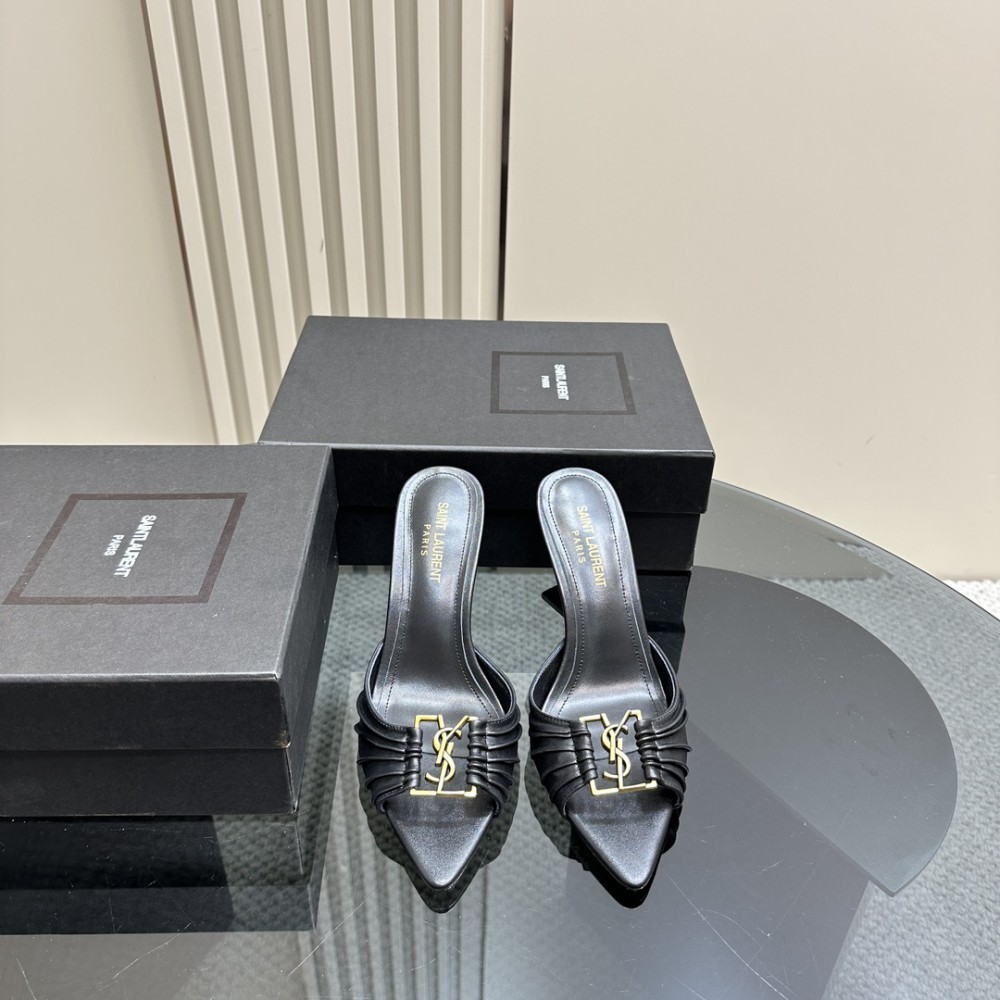 Ysl BABYLONE mules in smooth leather 9cm 35-41 Shoes