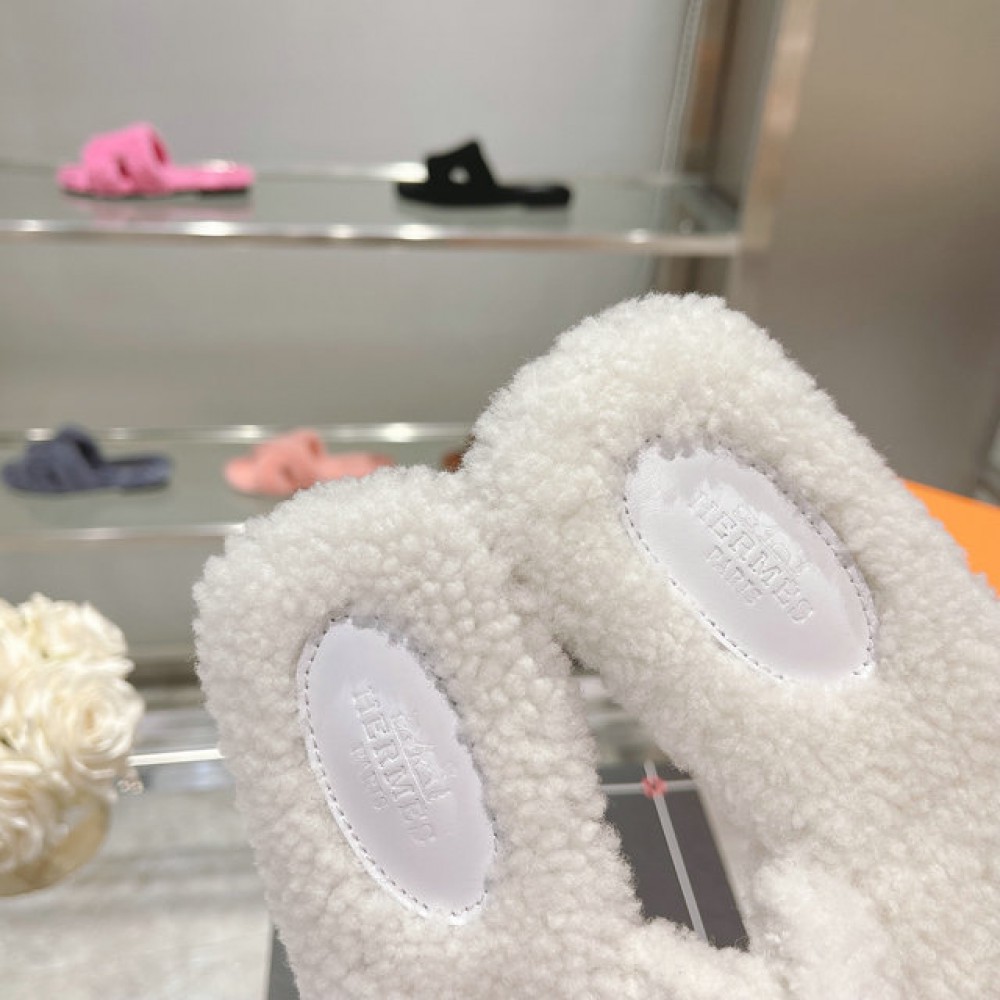 Hermes fur sandals 35-42 