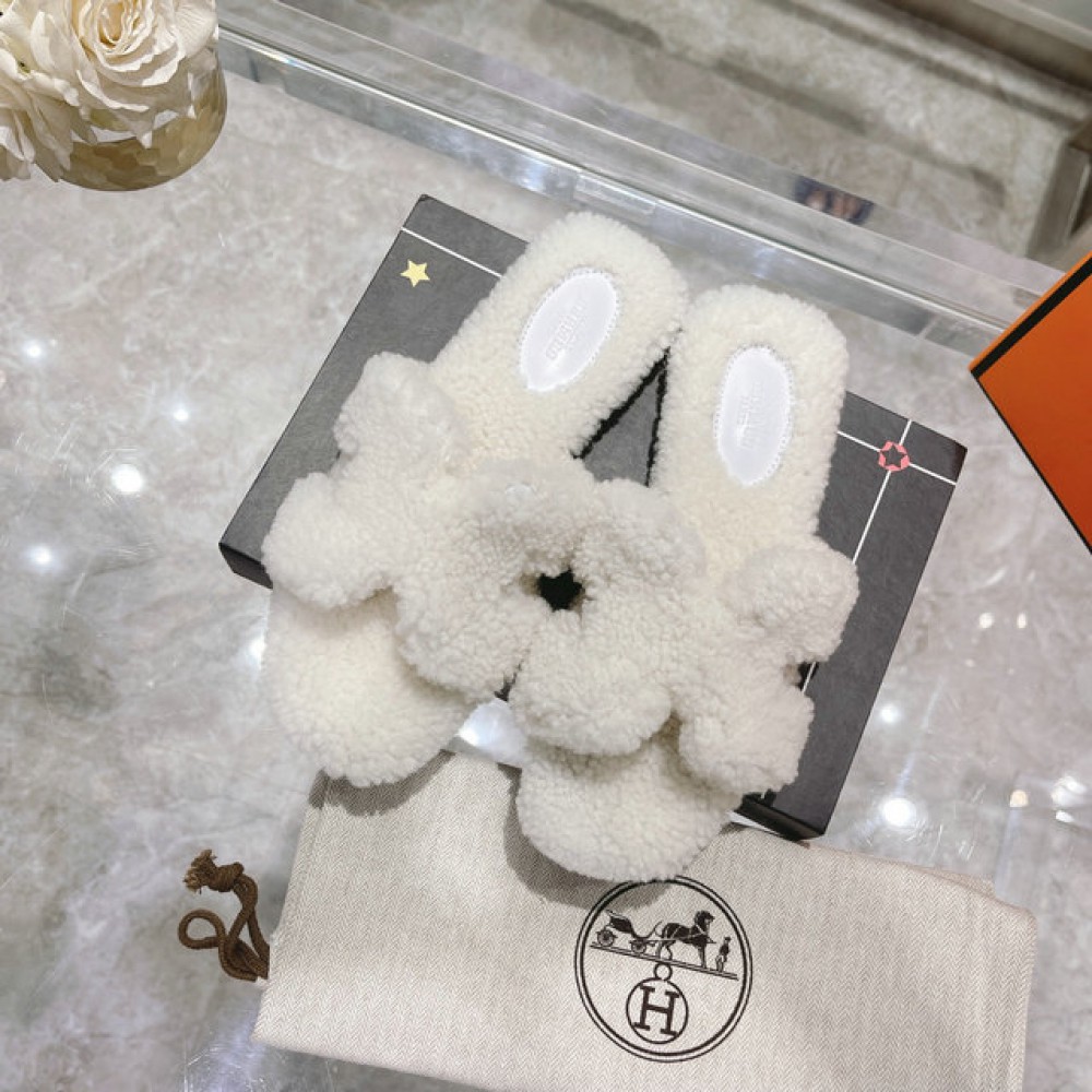 Hermes fur sandals 35-42 