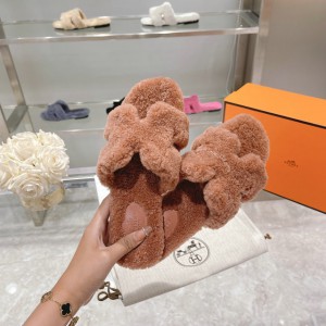 Hermes fur sandals 35-42 
